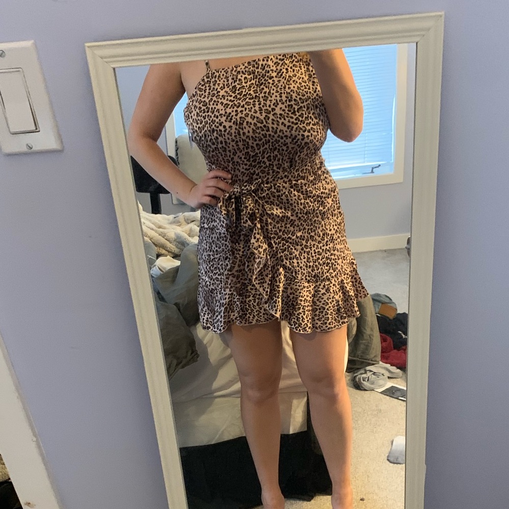 Cheetah wrap dress